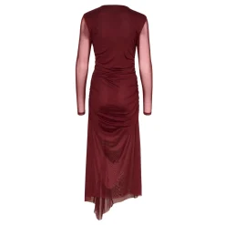 Sale Messigz Ruched Mesh Fitted Dress Women Dresses