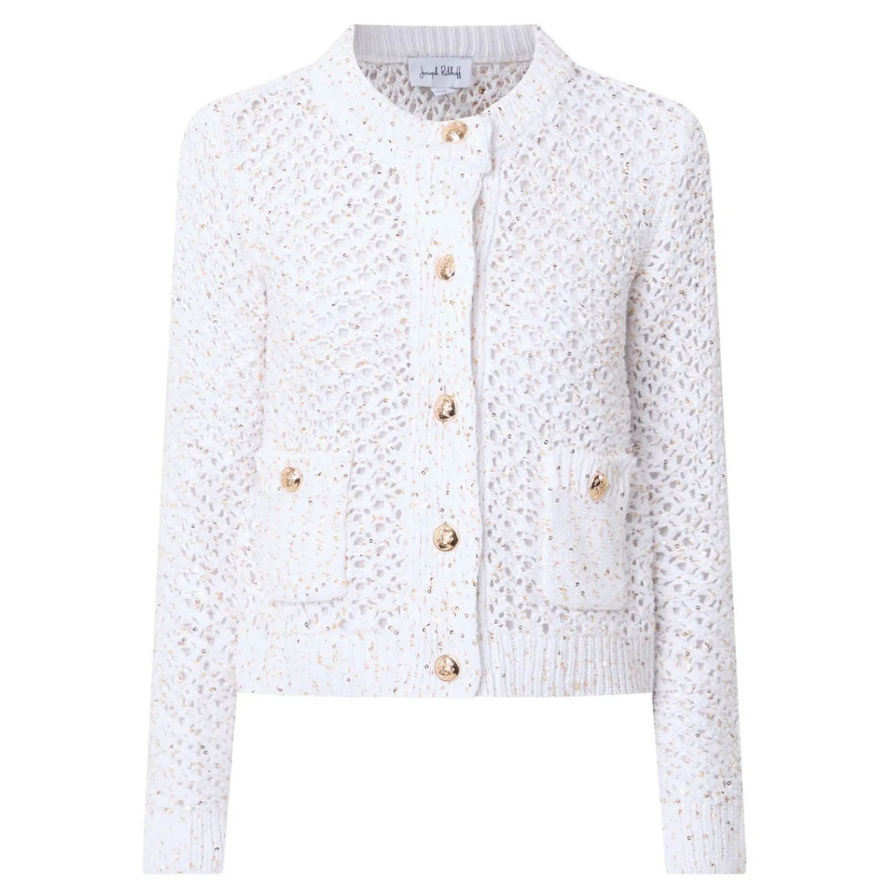 Outlet Metallic Fleck Open-Knit Cardigan Women Coats & Jackets