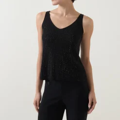 Clearance Metallic Knit Cami Women Sweaters & Cardigans