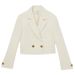 Best Mia Double-Breasted Cropped Blazer Women Coats & Jackets
