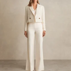 Best Mia Double-Breasted Cropped Blazer Women Coats & Jackets