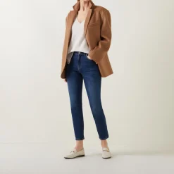 Hot Mid Rise Slim Fit Cropped Jeans Women Denim