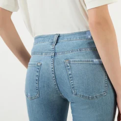 Clearance Mid-Rise Bootcut Slim Illusion Jeans Women Denim