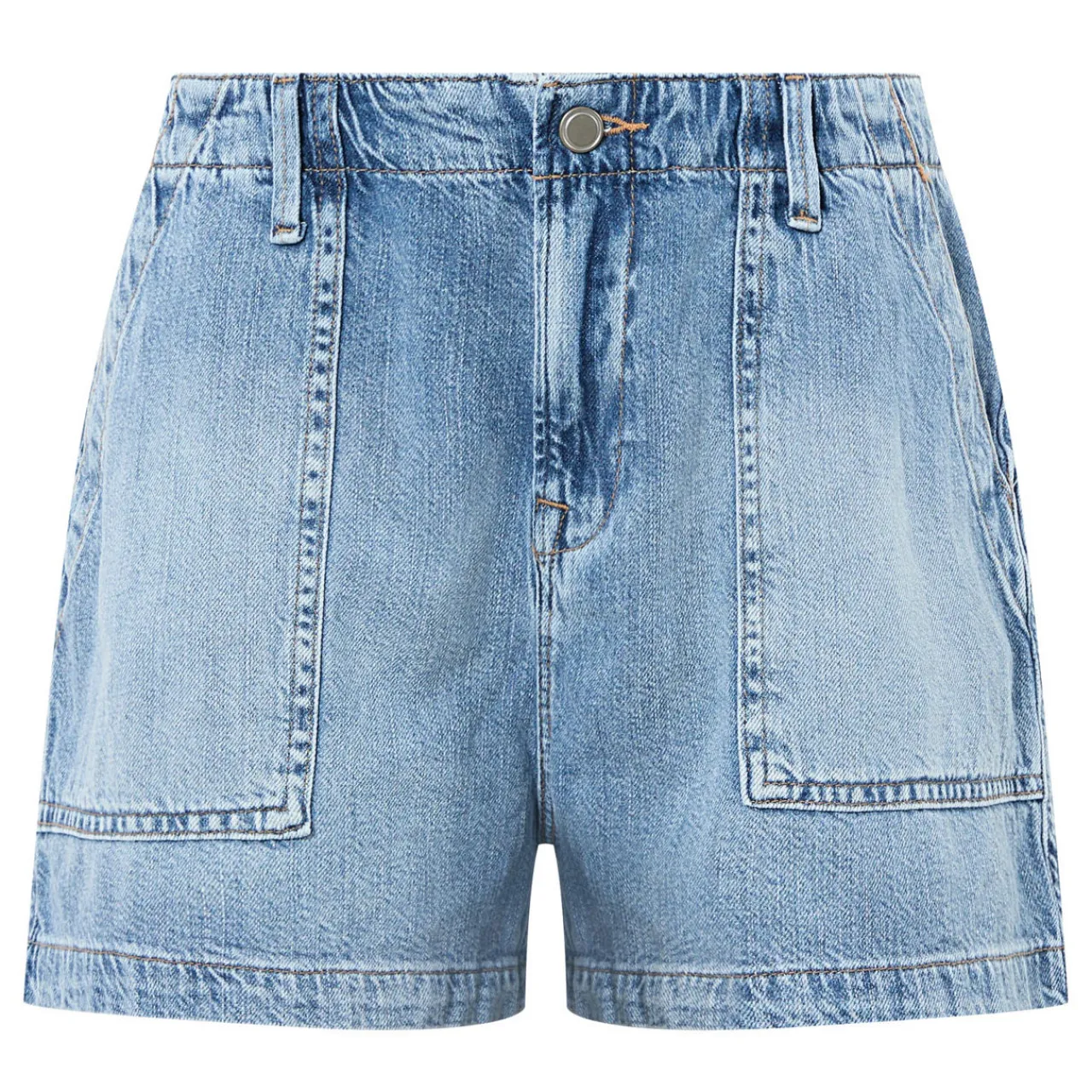 Mid-Rise Straight Denim Shorts Women Denim|Trousers & Shorts
