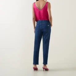 Discount Mid-Rise Straight Jeans Women Denim