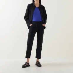 Online Mid-Rise Straight Leg Cropped Trousers Women Trousers & Shorts