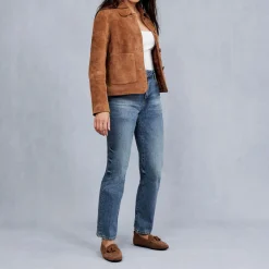 Sale Mid-Rise Straight Leg Jeans Women Denim