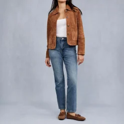Sale Mid-Rise Straight Leg Jeans Women Denim