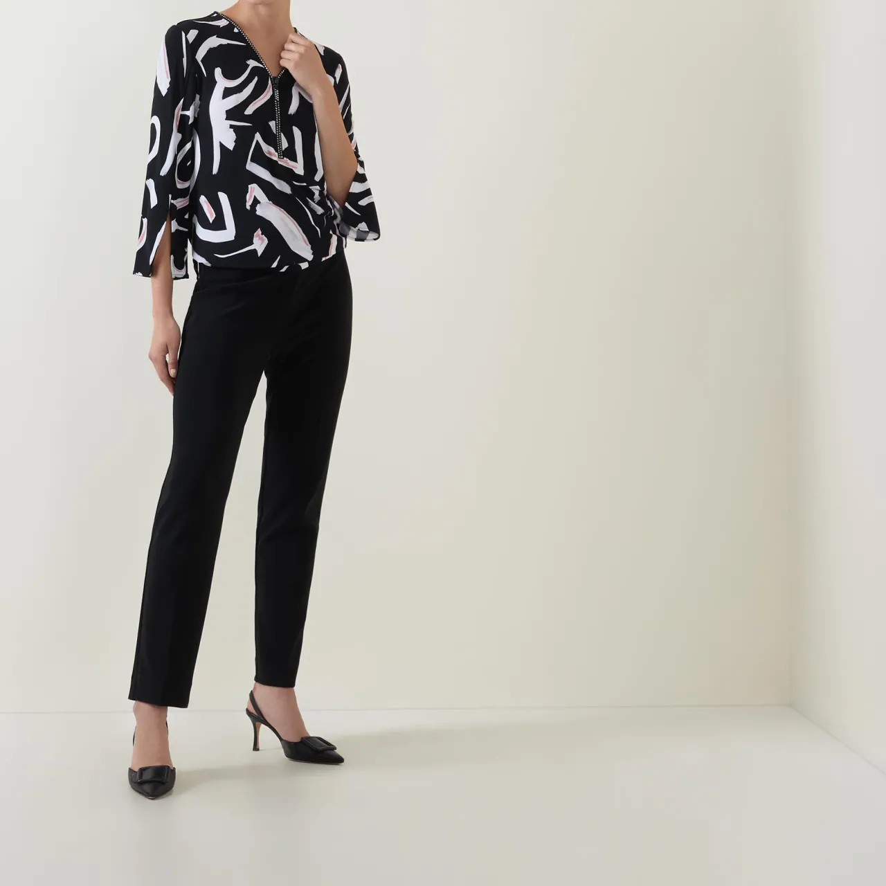 Mid-Rise Straight-Leg Trousers Women Trousers & Shorts