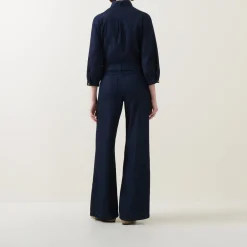 Hot Mid-Rise Wide Leg Jeans Women Denim
