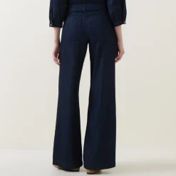 Hot Mid-Rise Wide Leg Jeans Women Denim