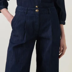 Hot Mid-Rise Wide Leg Jeans Women Denim