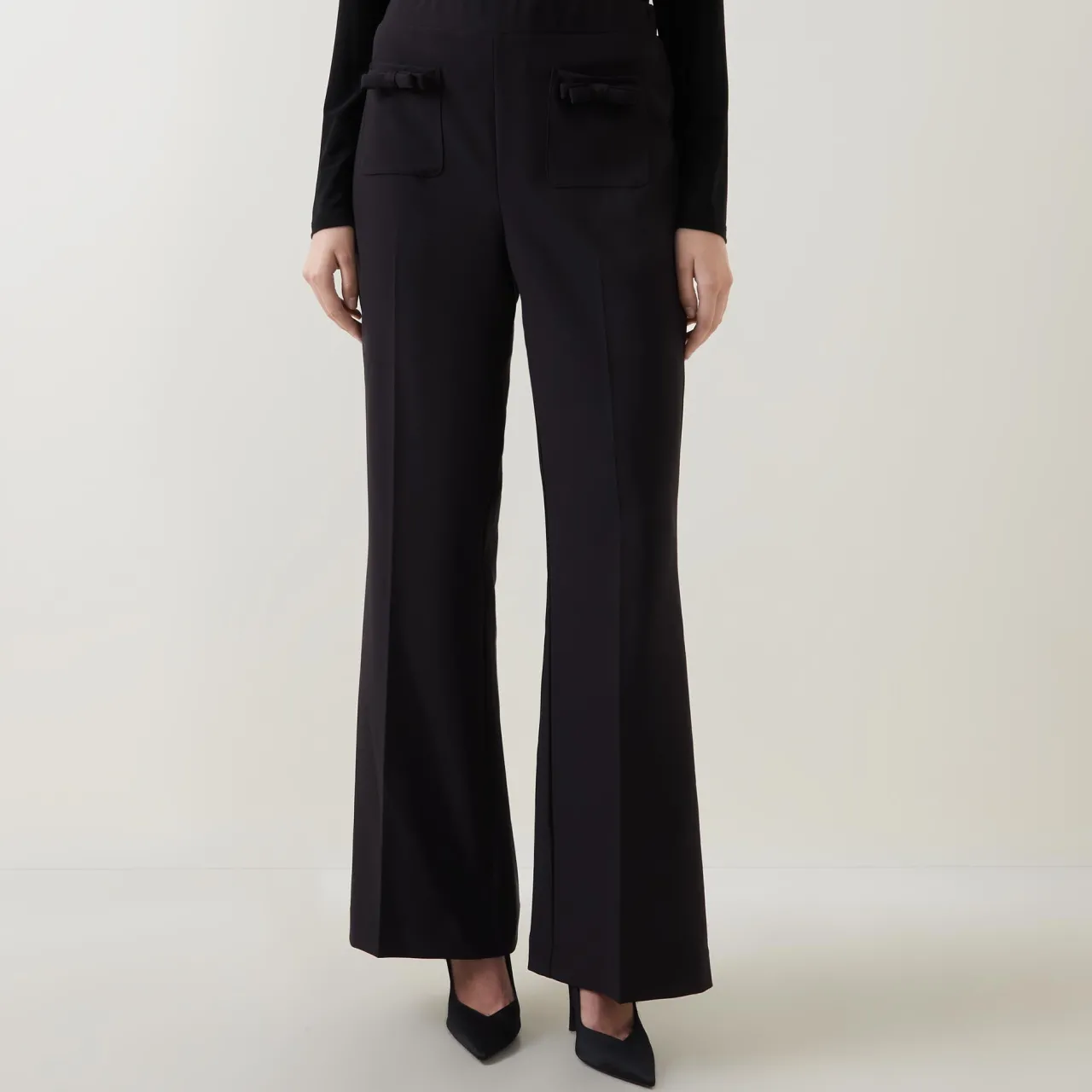 Clearance Mid-Rise Wide Leg Trousers Women Trousers & Shorts