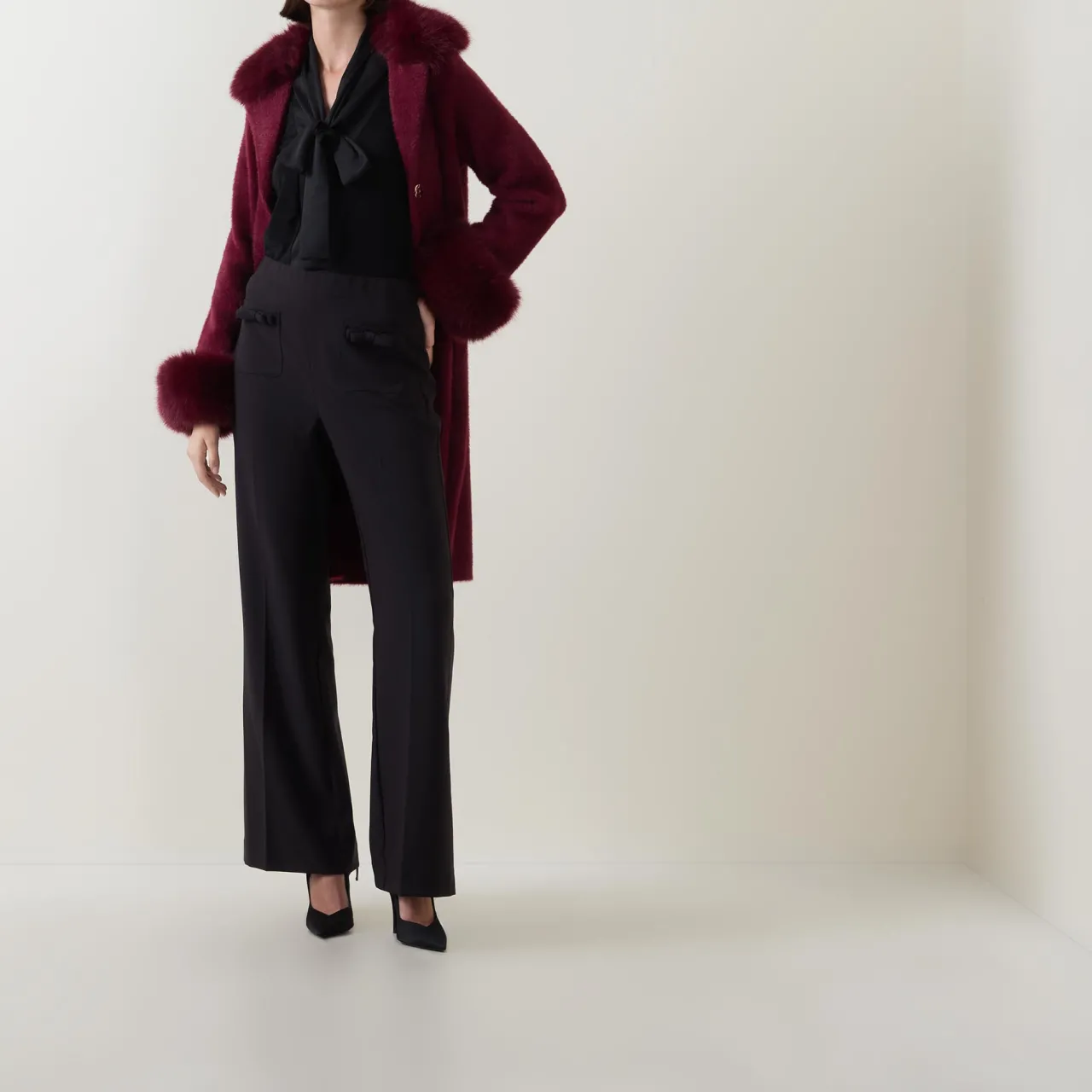 Clearance Mid-Rise Wide Leg Trousers Women Trousers & Shorts