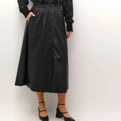 Mikka Faux Leather Skirt Women Skirts
