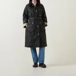 Milda Long Wax Jacket Women Coats & Jackets
