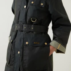 Milda Long Wax Jacket Women Coats & Jackets