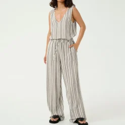 Outlet Milia Striped Straight Leg Trousers Women Trousers & Shorts