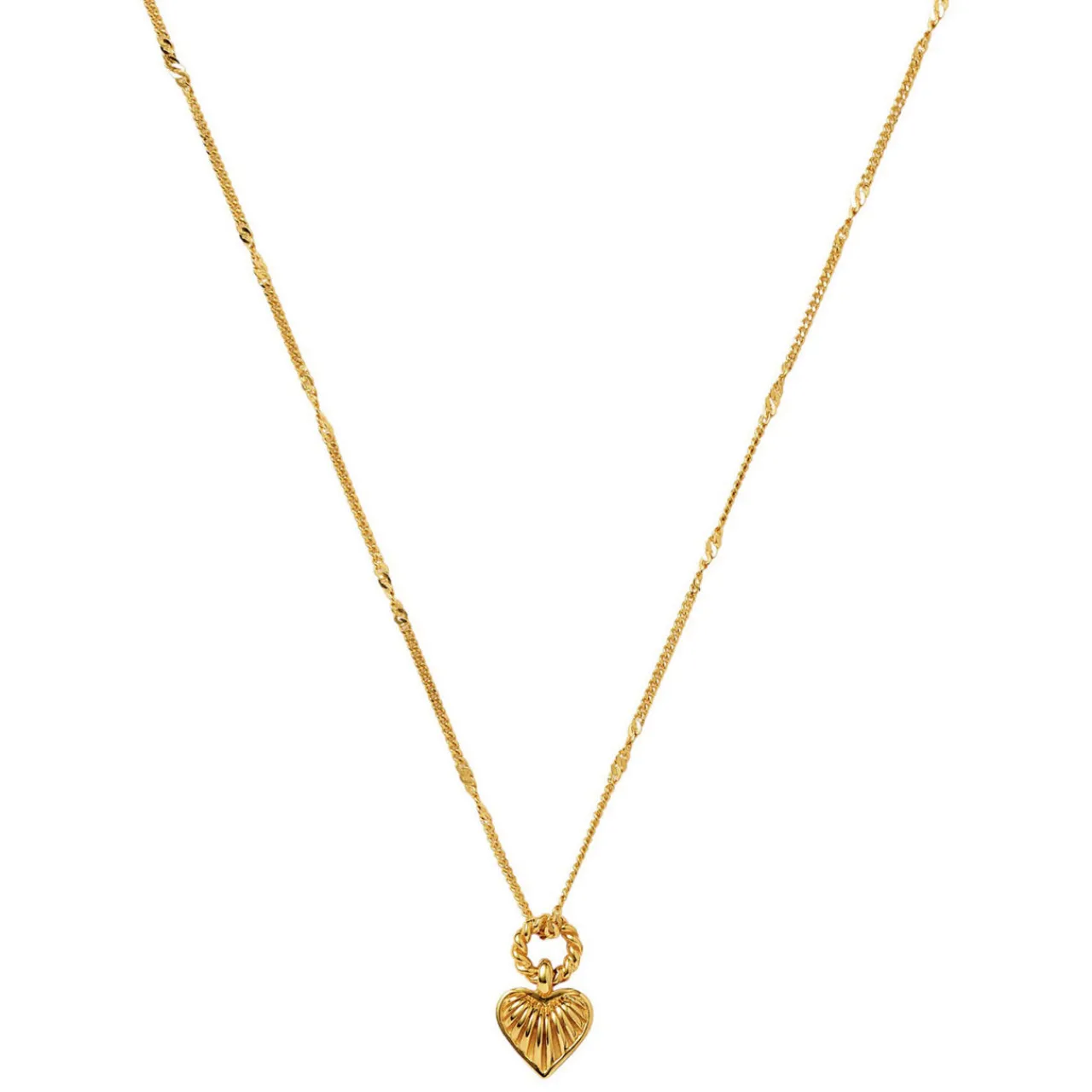 New Mini Ridge Heart Charm Pendant Necklace Women Necklaces