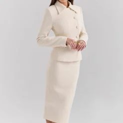 Clearance Misha Boucle Double-Breasted Blazer Women Coats & Jackets