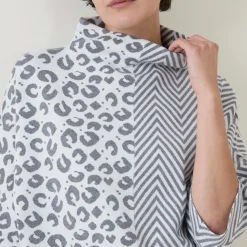 Sale Mixed Print Blouse Women Tops