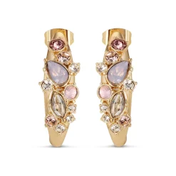Online Mixed Stone Hoop Earrings Women Earrings