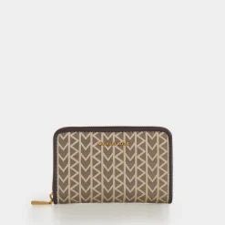 Online MK Logo Zip Around Wallet Women Wallets