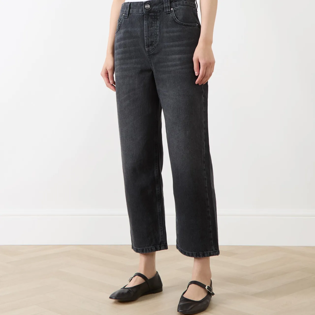 Outlet Mom Straight Leg Cropped Jeans Women Denim