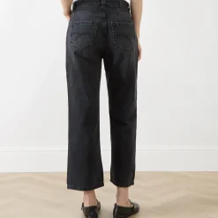 Outlet Mom Straight Leg Cropped Jeans Women Denim
