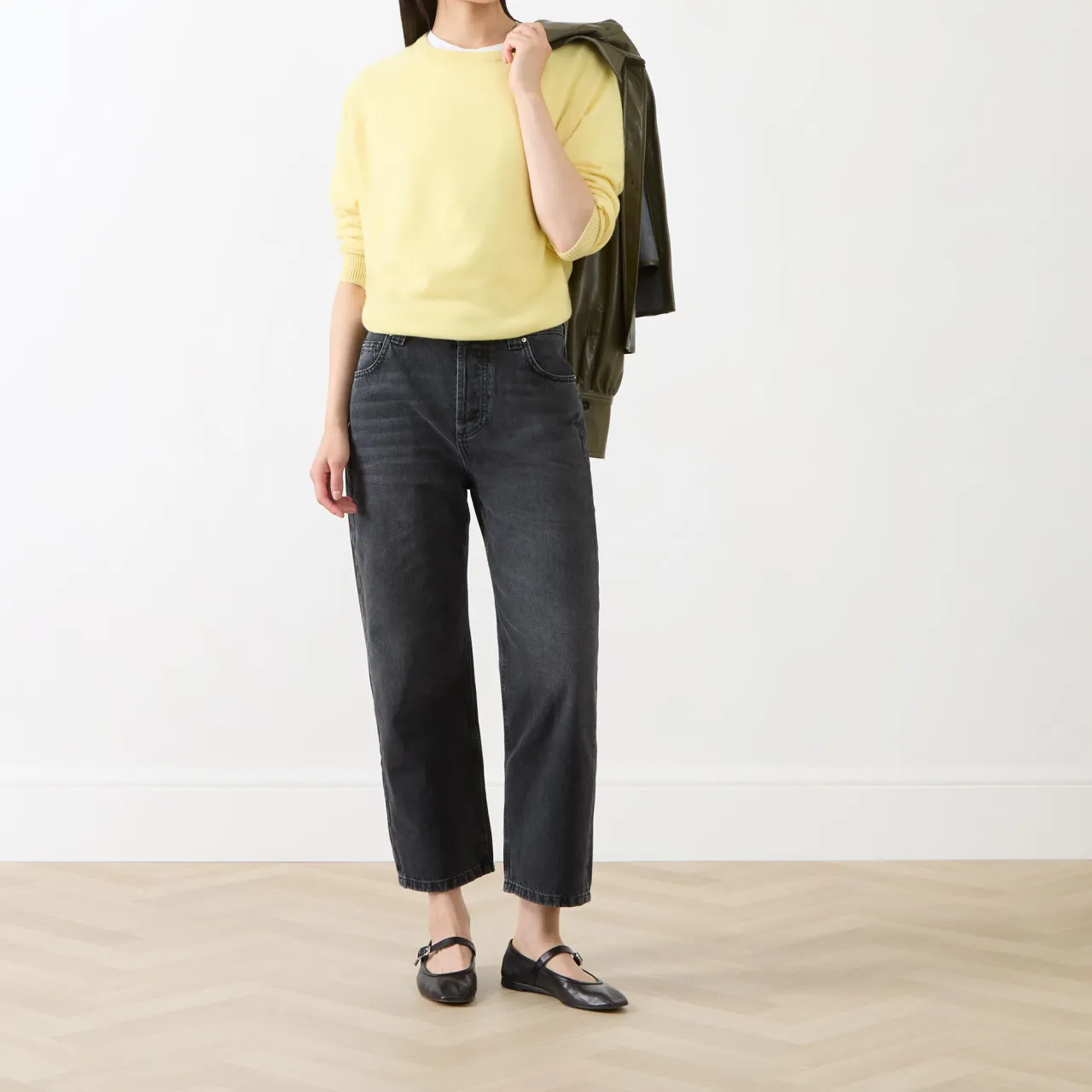Outlet Mom Straight Leg Cropped Jeans Women Denim