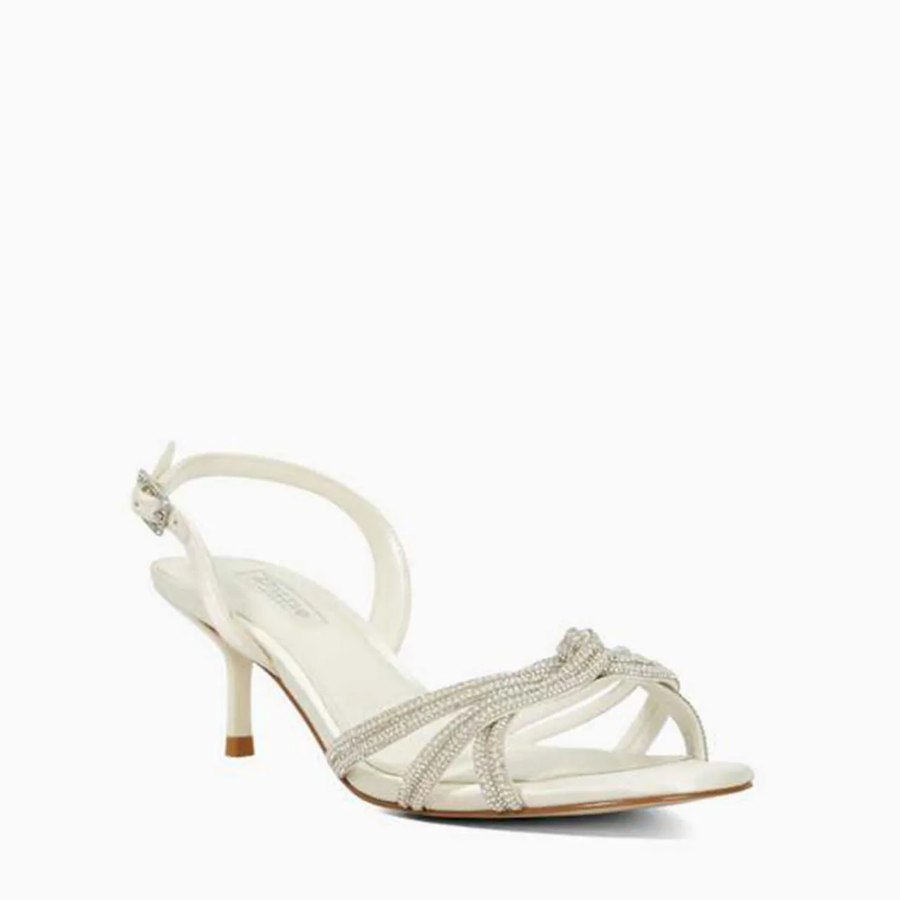 Moments Satin Low Stiletto Heel Sandals Women Heels