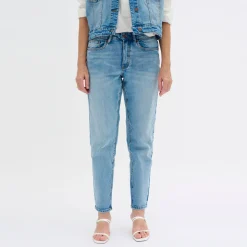 Mommy Mid-Rise Straight Leg Jeans Women Denim