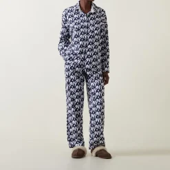 Hot Monogram Logo Print Pyjama Set Women Sleepwear