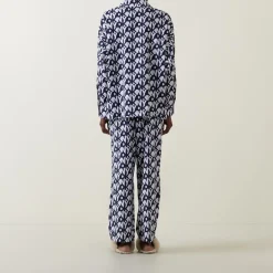 Hot Monogram Logo Print Pyjama Set Women Sleepwear