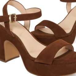 New Monotone Platform Block Heels Women Heels