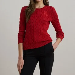 Montiva Cable Knit Logo Sweater Women Sweaters & Cardigans