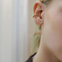 Hot Moonlight Hoop Charm Earrings Women Earrings