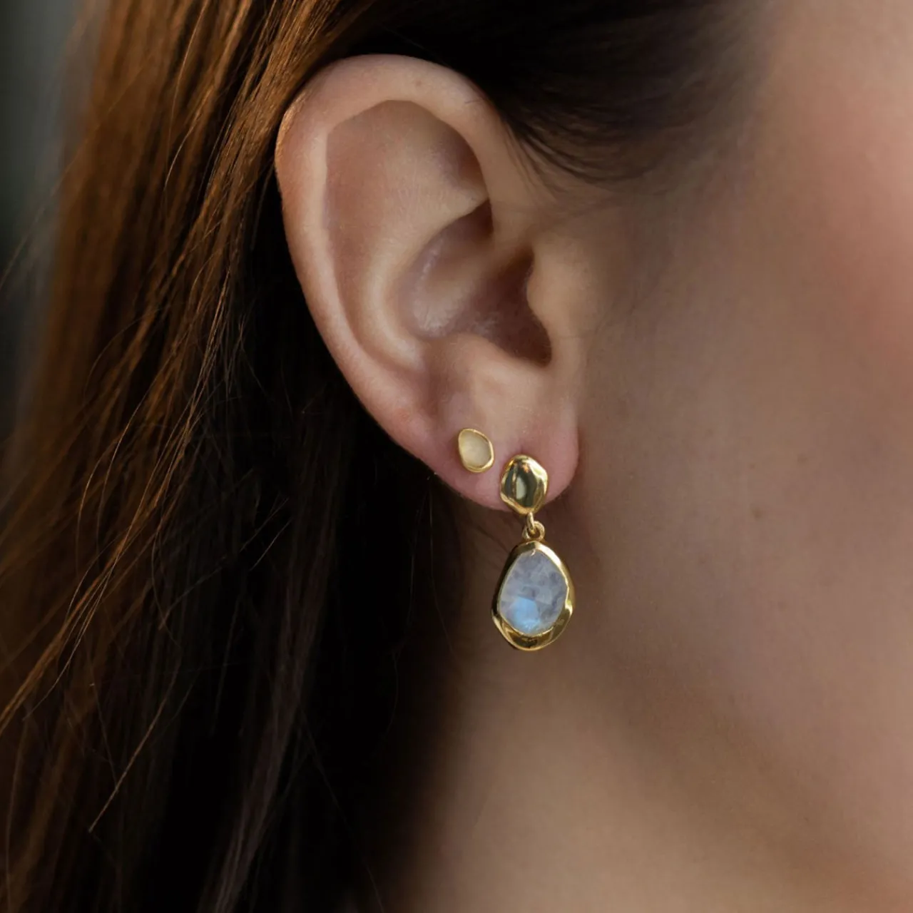 Outlet Moonstone Stepping Stone Drop Earrings Women Earrings
