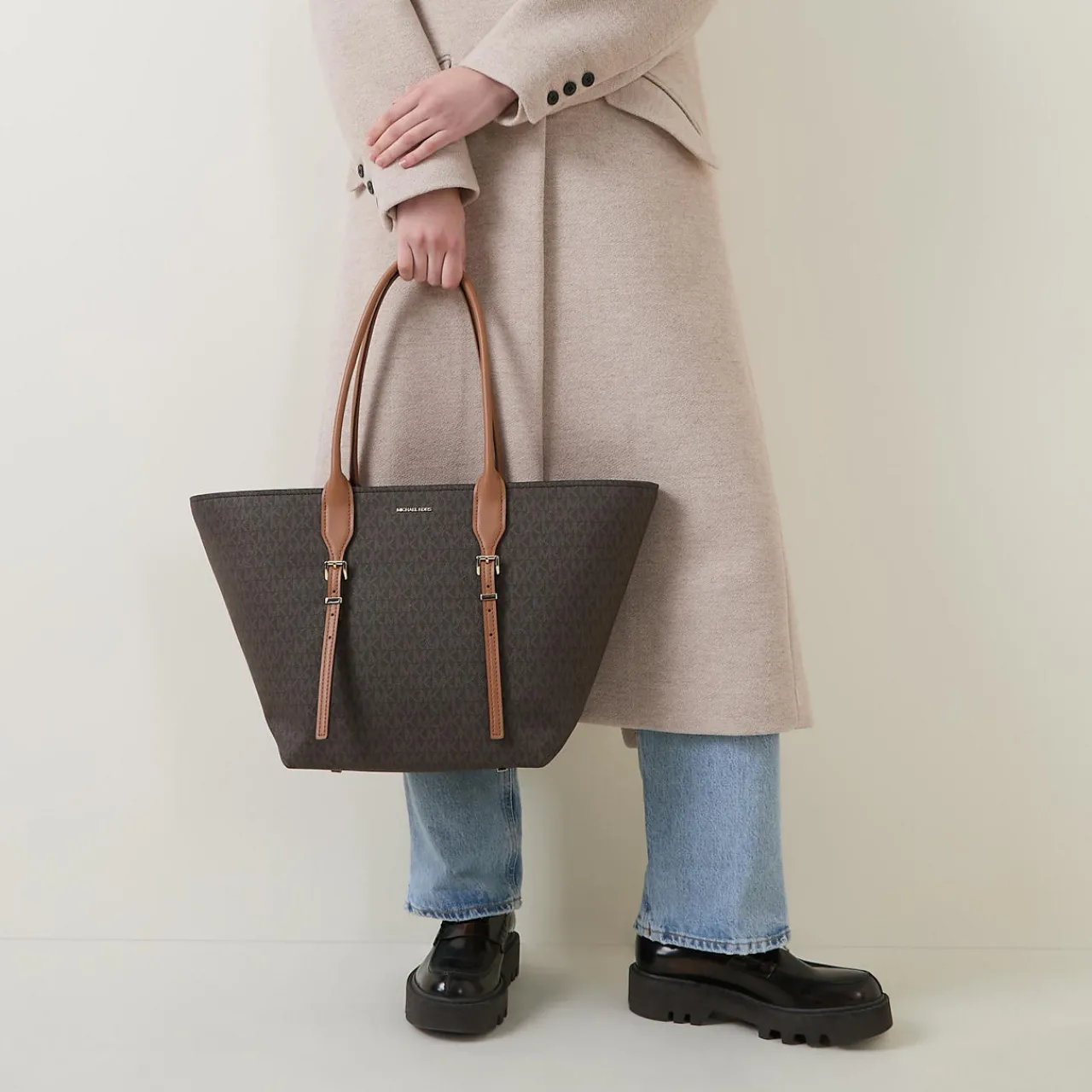 Moore Logo Print Large Tote Bag Women Top Handle Bags|Tote Bags