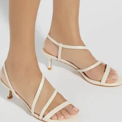Discount Movement Asymmetric Leather Kitten Heels Women Heels