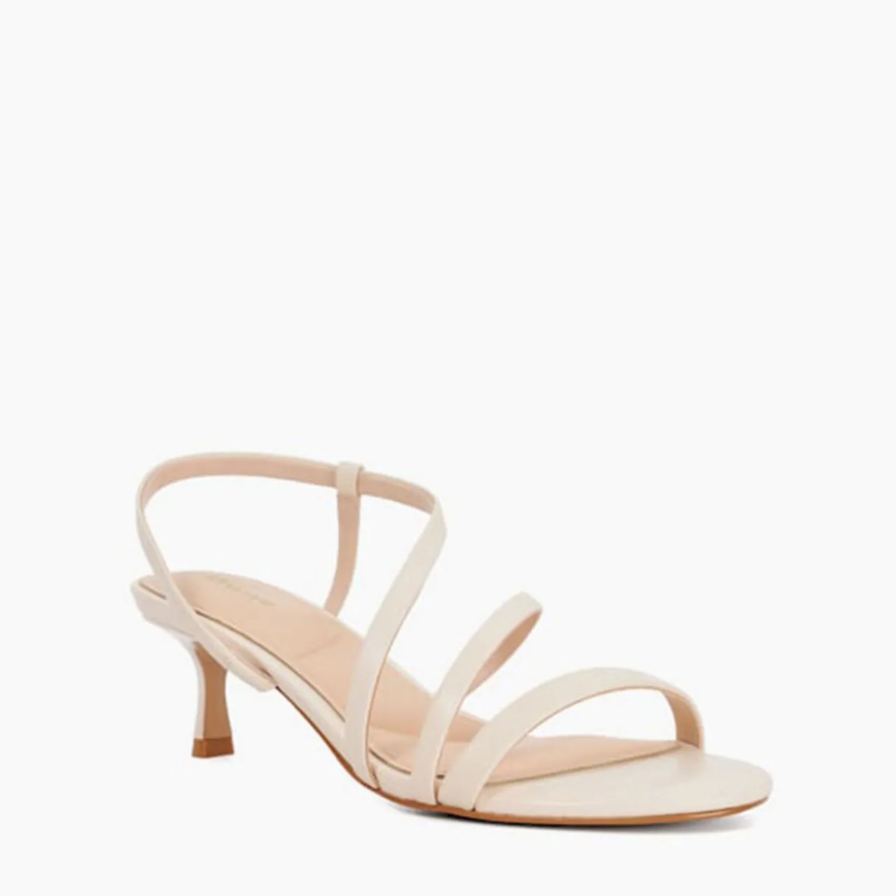 Discount Movement Asymmetric Leather Kitten Heels Women Heels