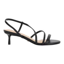 Hot Movement Asymmetric Leather Kitten Heels Women Heels