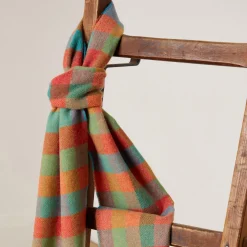 Outlet Multi-Colour Check Lambswool Scarf Women Scarves