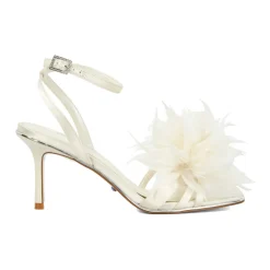 Discount Mylove Feather-Trim Heeled Sandals Women Heels