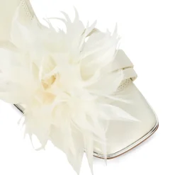 Discount Mylove Feather-Trim Heeled Sandals Women Heels