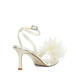 Discount Mylove Feather-Trim Heeled Sandals Women Heels