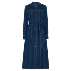 New Myra Belted Denim Dress Women Dresses