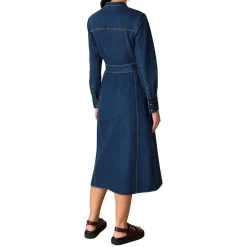 New Myra Belted Denim Dress Women Dresses