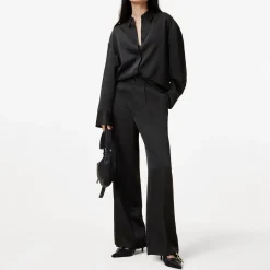 Sale Myrtle Mid-Rise Wide-Leg Trousers Women Trousers & Shorts