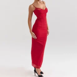 Nalini Mesh Corset Dress Women Dresses